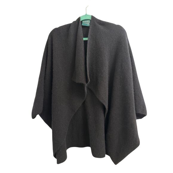 Lothlorian Merino Possum Wool Drape Cardigan Wrap Poncho Quiet Luxury Hygge Cozy - Picture 2 of 9